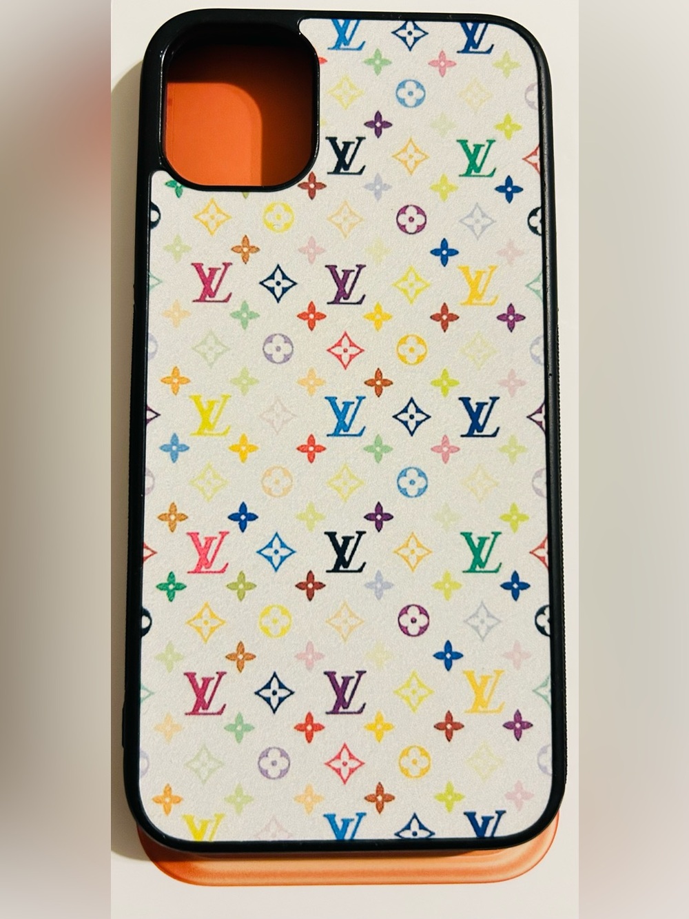 Designer Inspired Multicolor Monogram White iPhone 11 Case